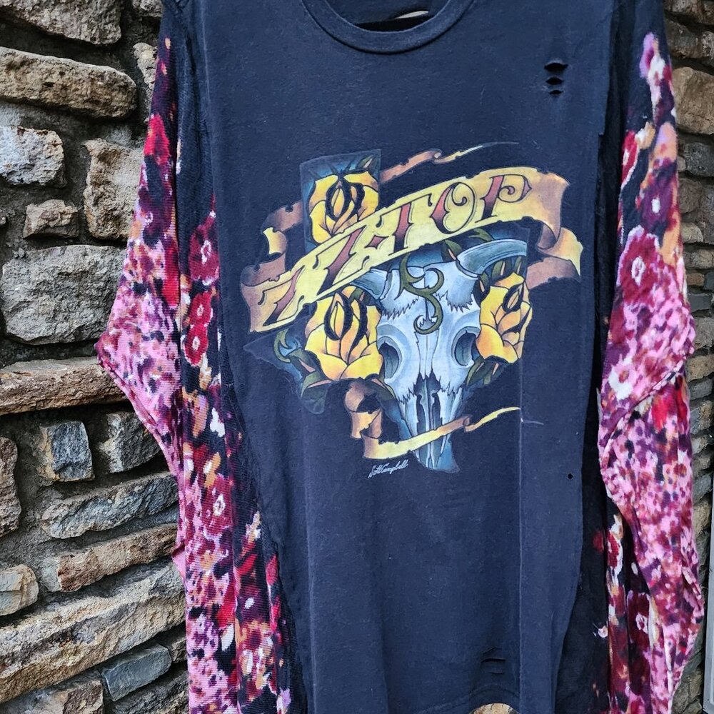 ZZ Top Upcycled Band Tee Tshirt